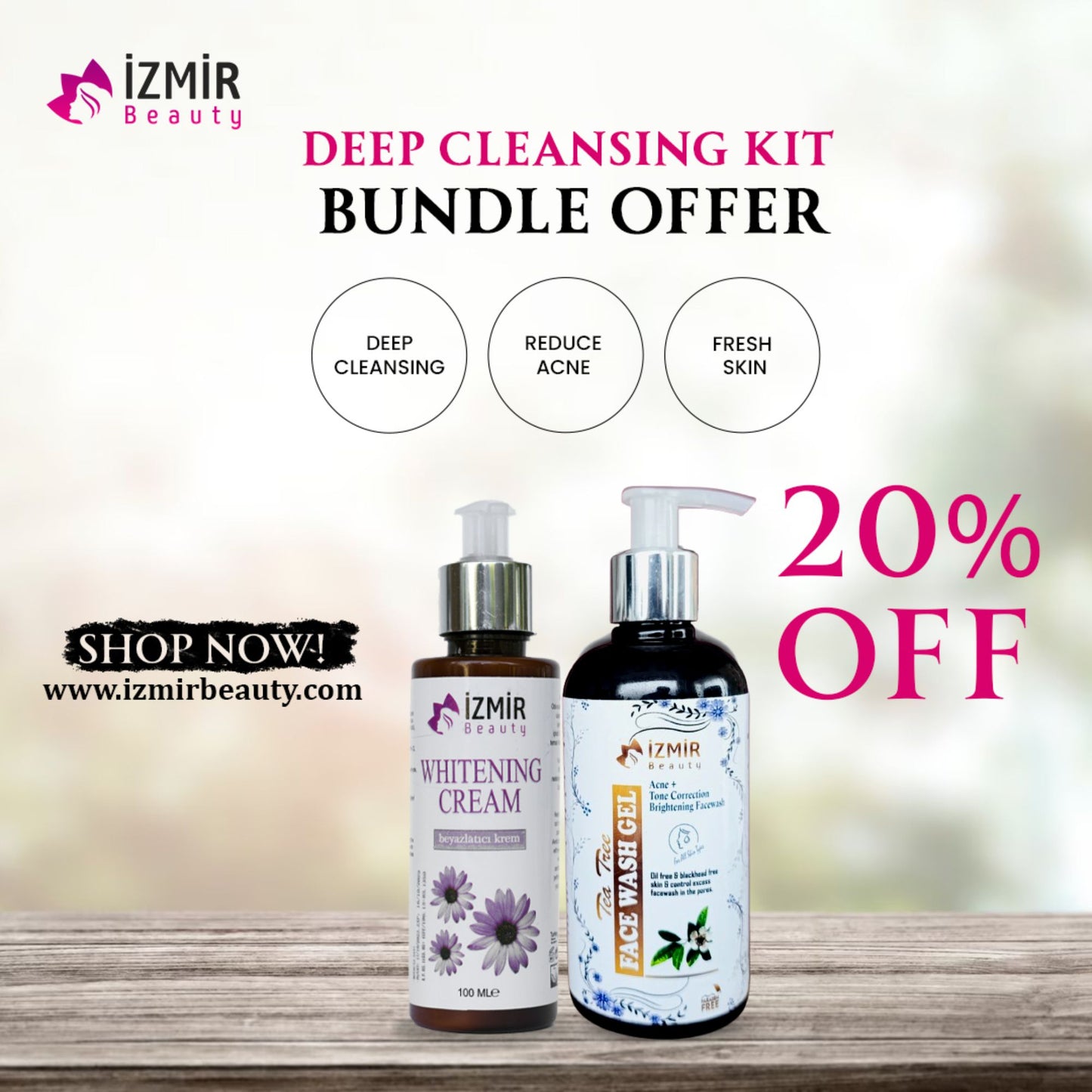 Izmir Beauty Deep Cleansing Kit Special Bundle Offer - Save 20%! - Izmir Beauty
